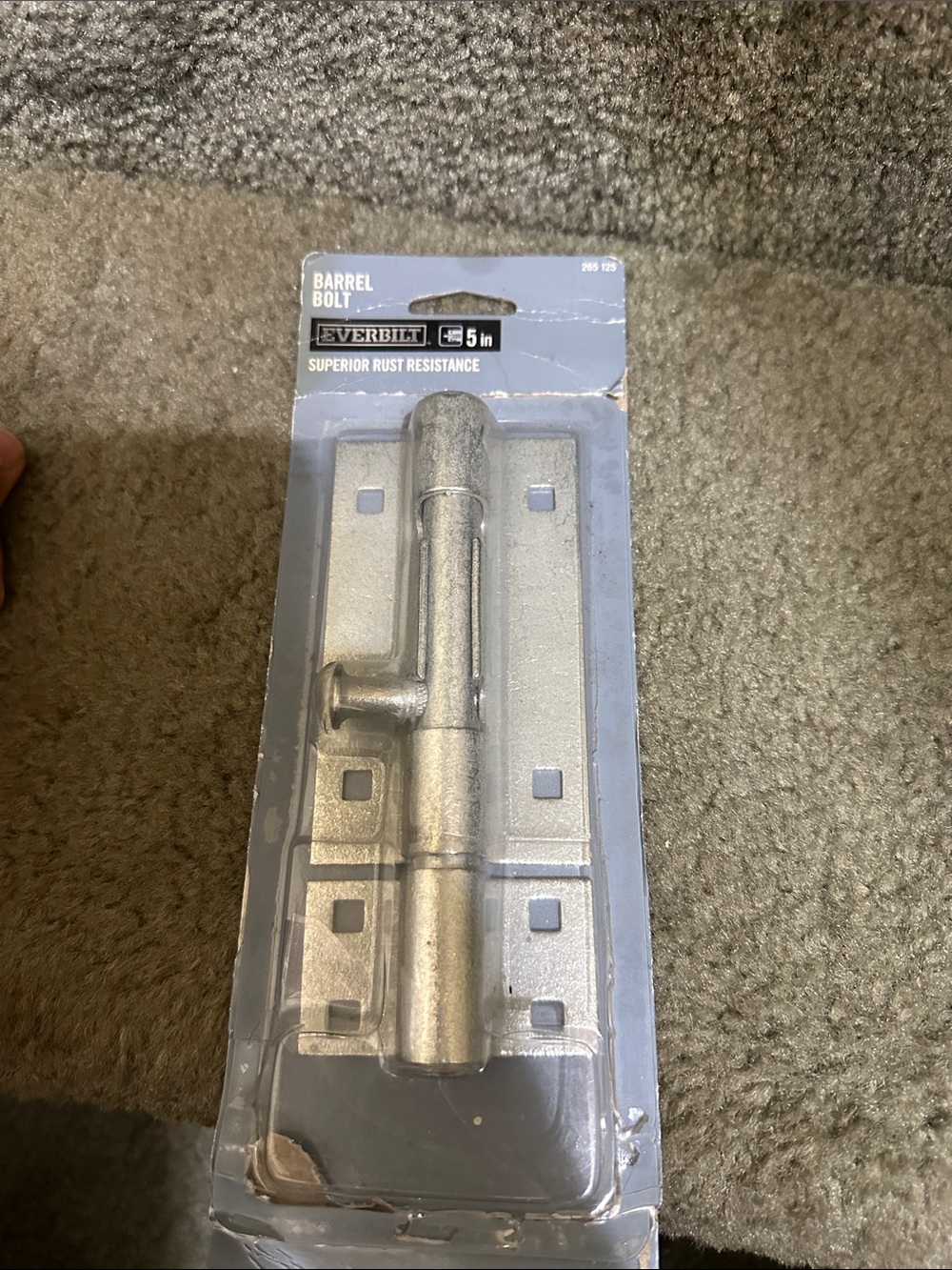 5 in Barrel Bolt in Silver - Secure Door Slide Lock